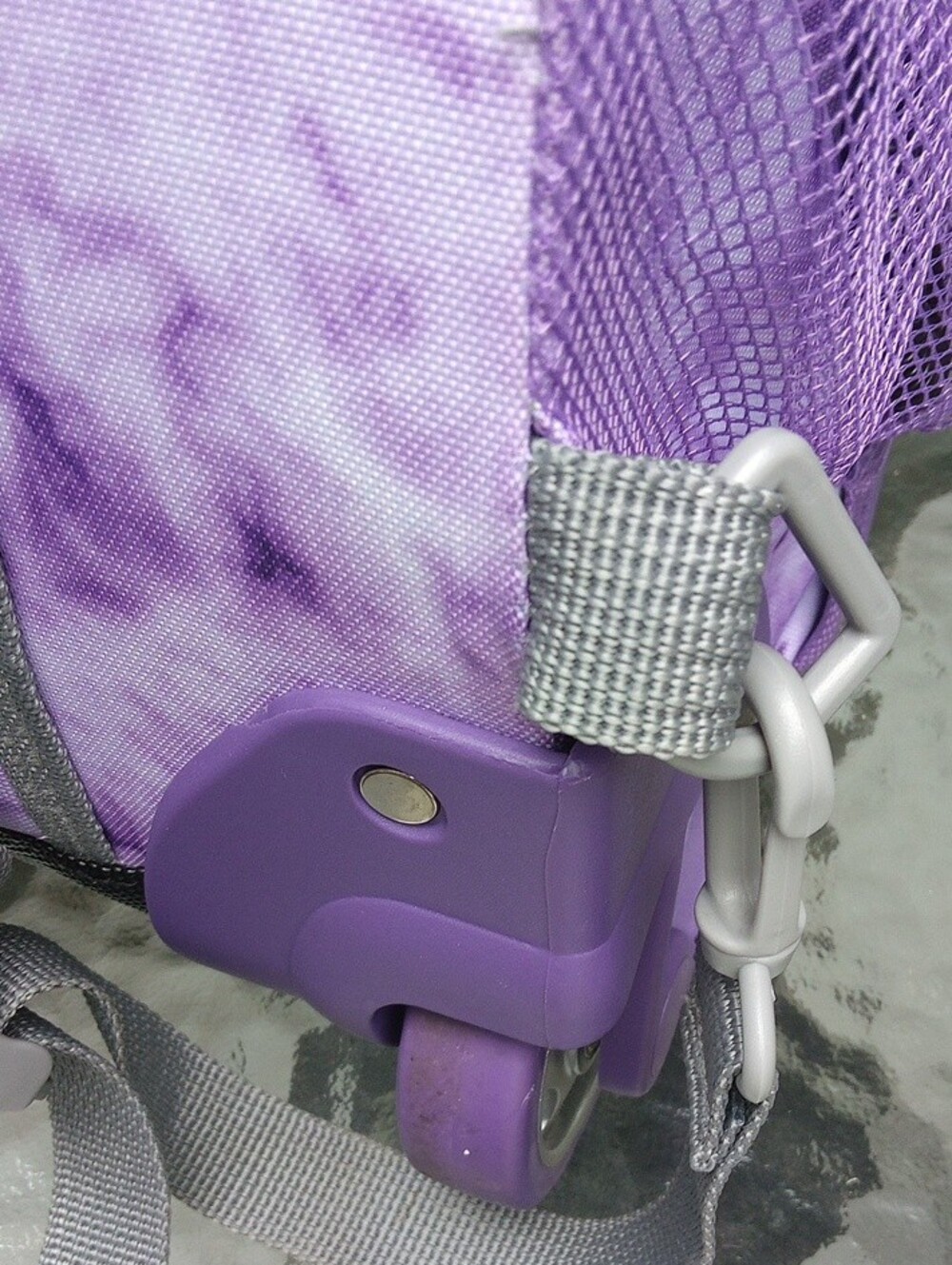 Purple Tie-Dye Rolling Backpack - Picture 5 of 16